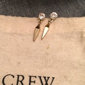 Jcrew gold and crystals earrings